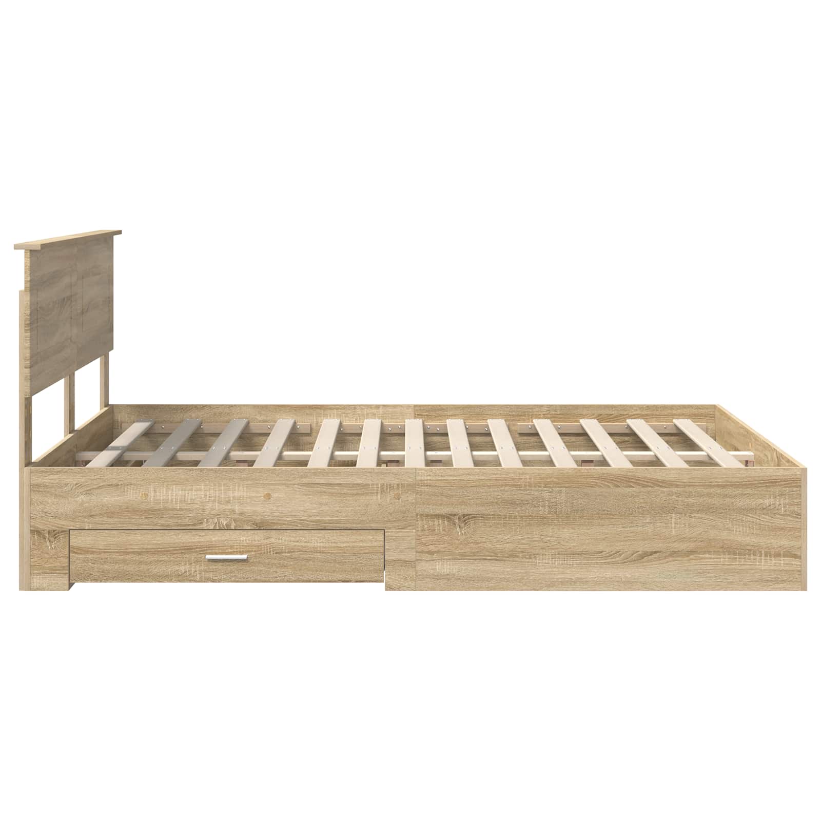 Bed Frame with Drawer Sonoma Oak 150 x 200 cm Engineered Wood