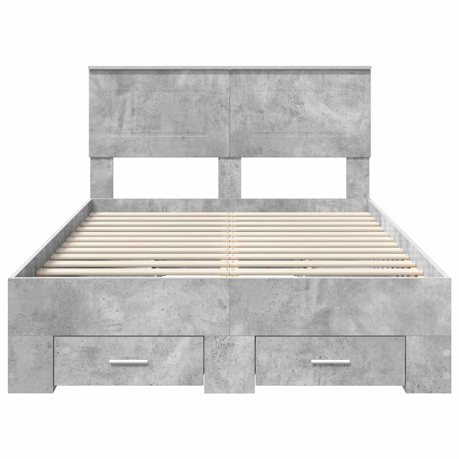 Bed Frame Concrete Grey 120 x 190 cm Engineered Wood