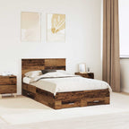Bed Frame with Headboard Old Wood 120 x 190 cm Engineered Wood