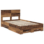 Bed Frame with Headboard Old Wood 120 x 190 cm Engineered Wood