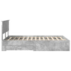Bed Frame Concrete Grey 120 x 200 cm Engineered Wood