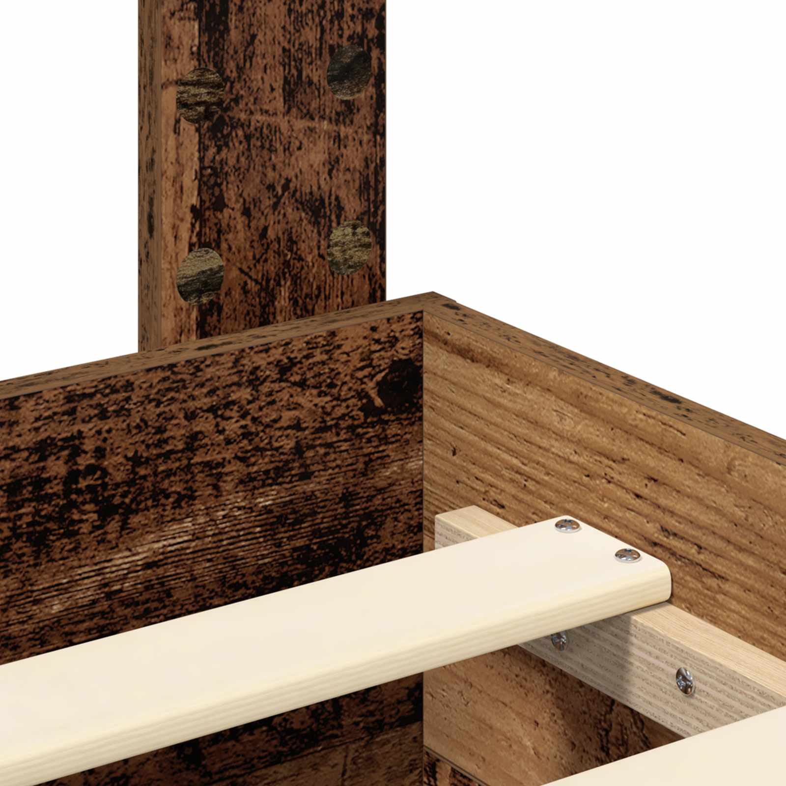 Bed Frame with Headboard Old Wood 120 x 200 cm Engineered Wood