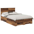 Bed Frame with Headboard Old Wood 120 x 200 cm Engineered Wood