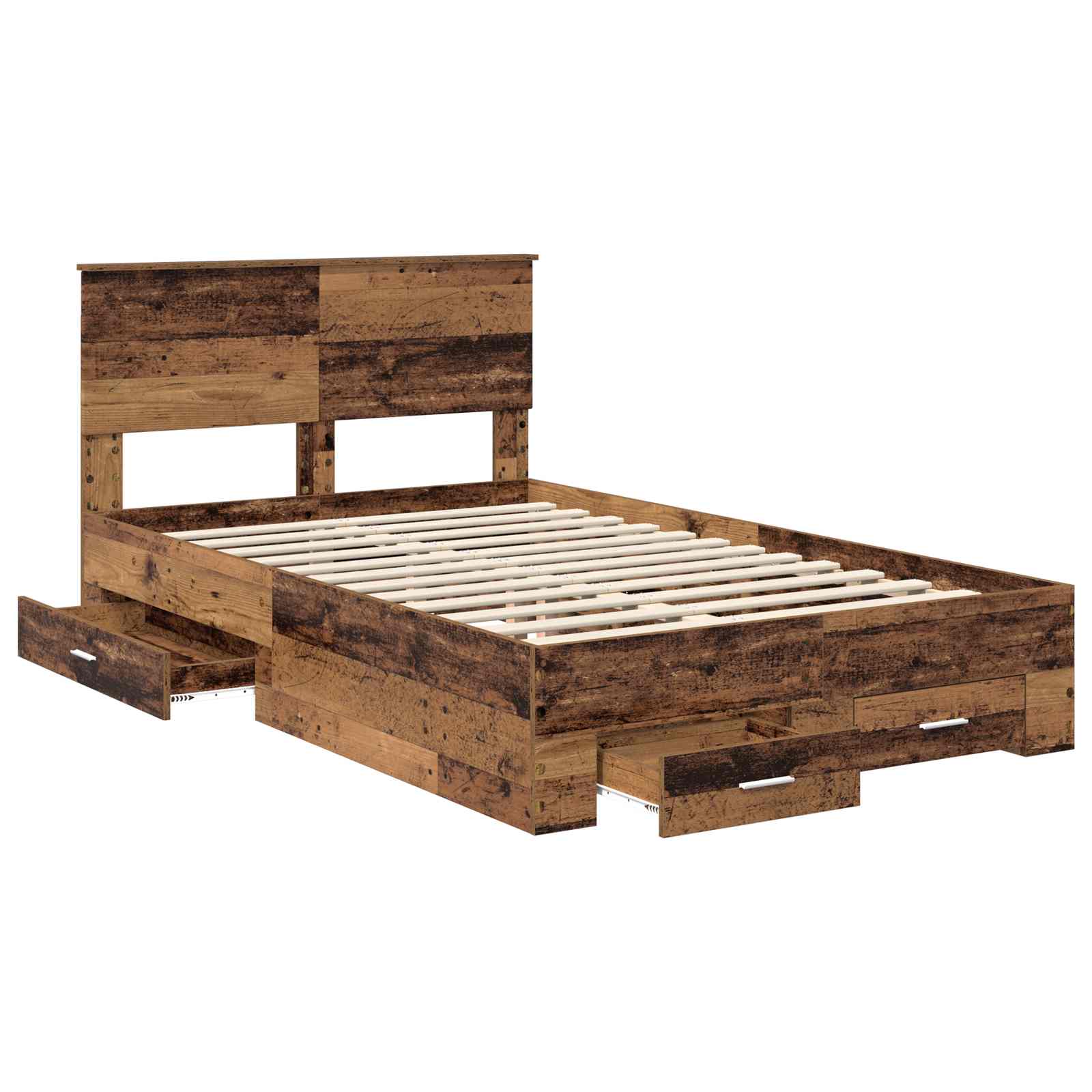 Bed Frame with Headboard Old Wood 120 x 200 cm Engineered Wood