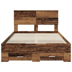 Bed Frame with Headboard Old Wood 120 x 200 cm Engineered Wood