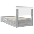 Bed Frame with Drawer Grey Sonoma 90 x 200 cm Engineered Wood