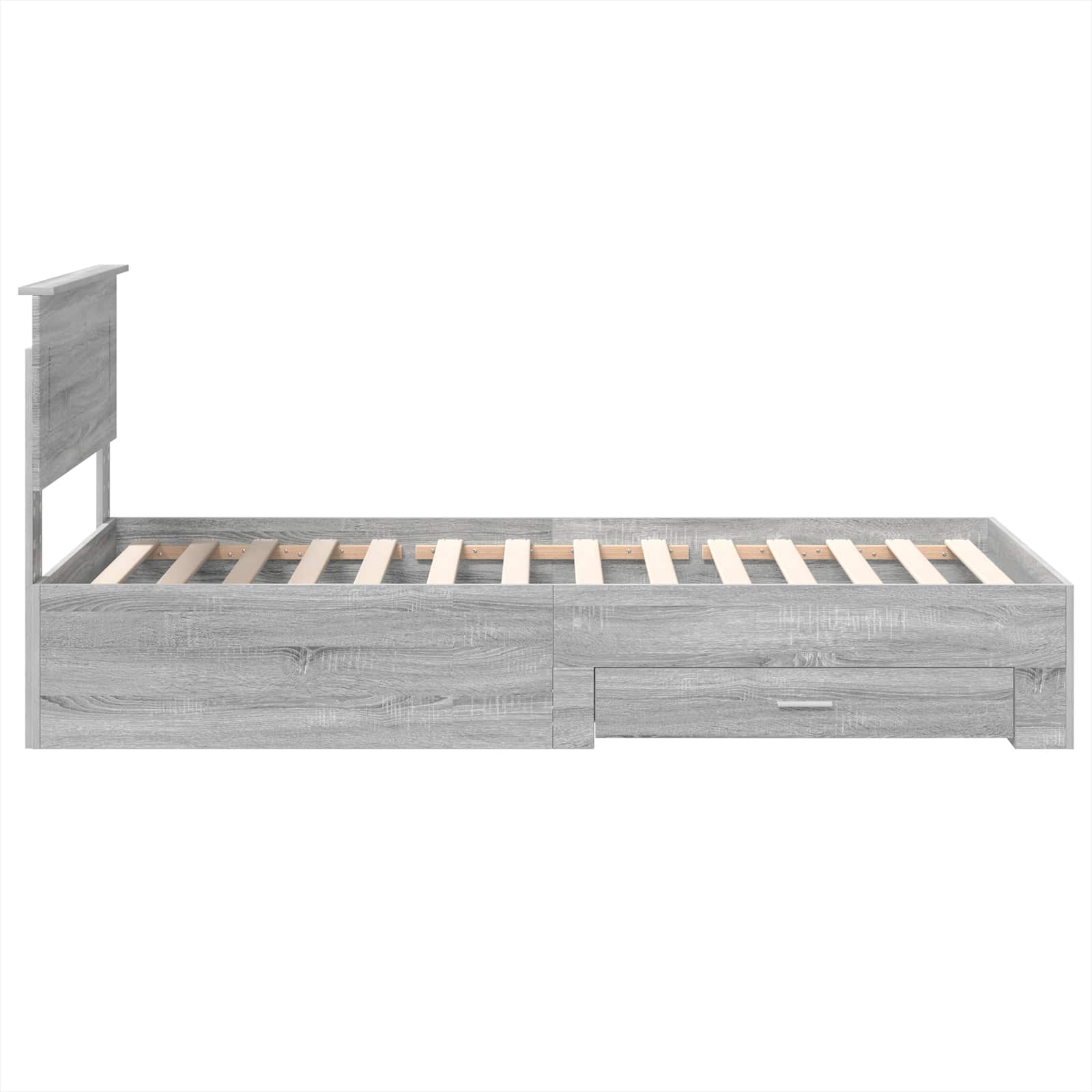 Bed Frame with Drawer Grey Sonoma 90 x 200 cm Engineered Wood