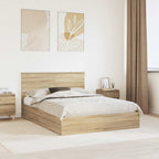 Storage Bed with Drawer Sonoma Oak 150 x 200 cm Engineered Wood