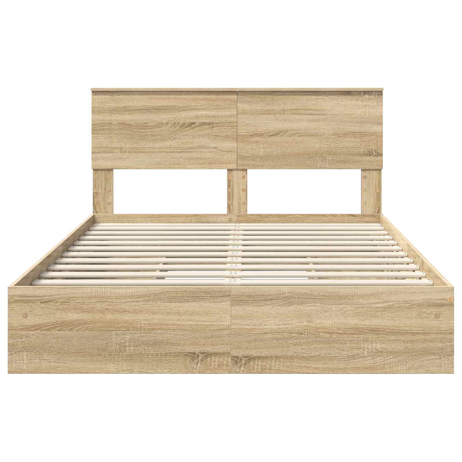 Storage Bed with Drawer Sonoma Oak 150 x 200 cm Engineered Wood