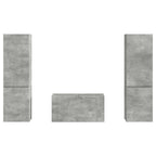 3 pcs Concrete Grey