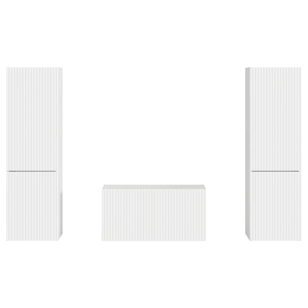 3 pcs High Gloss White