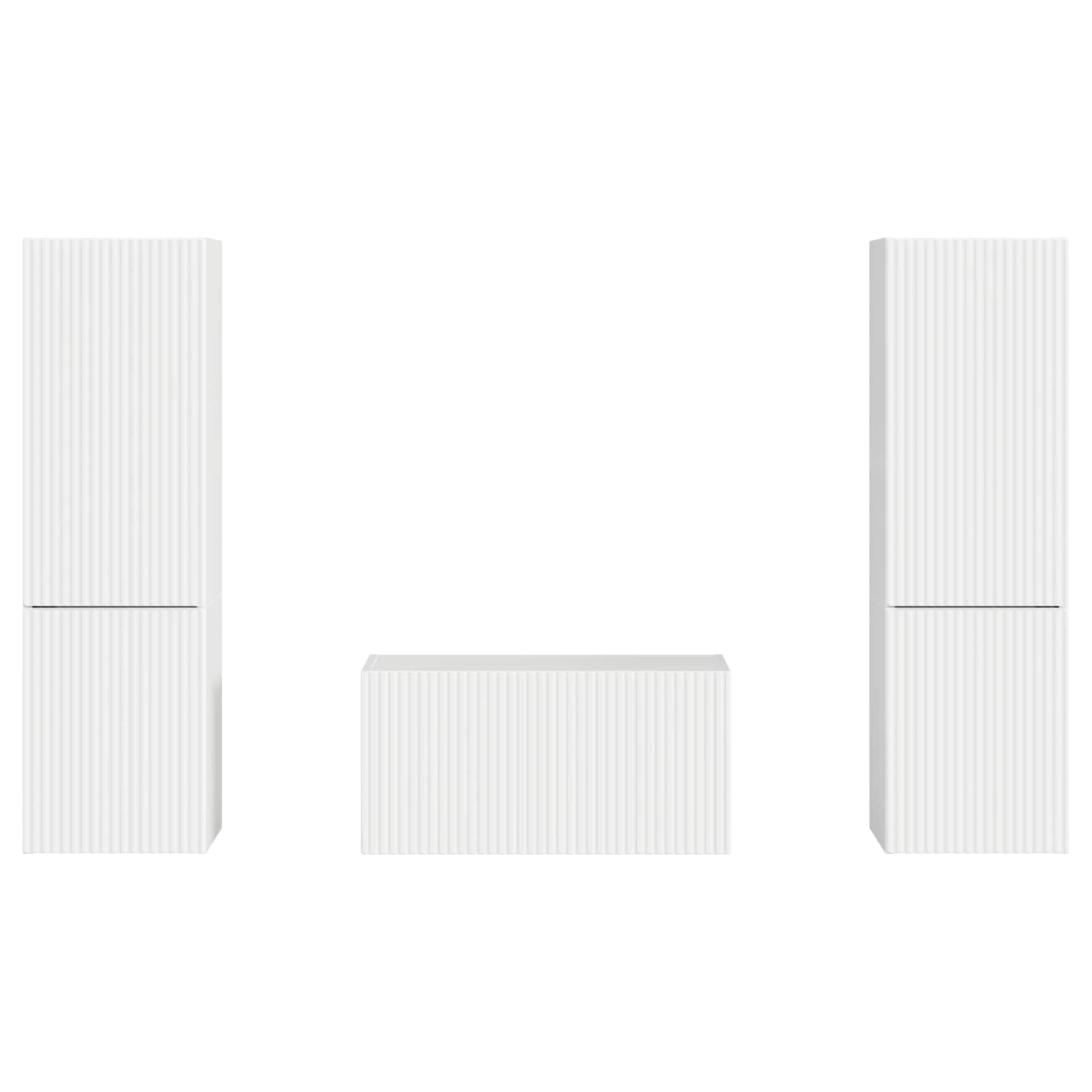 3 pcs High Gloss White