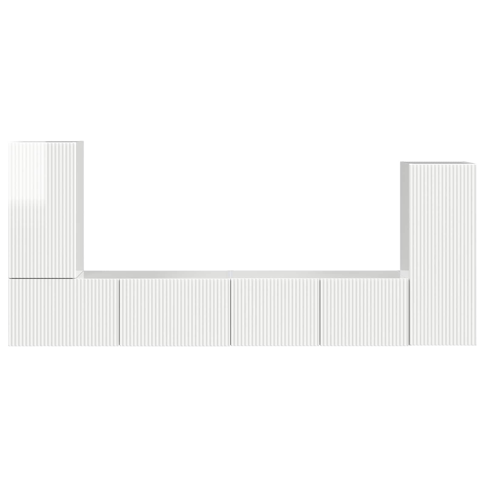 4 pcs High Gloss White