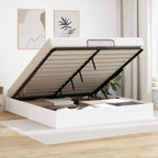 Ottoman Bed Frame White 203 x 180 x 25 cm Chipboard