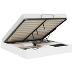 Ottoman Bed Frame White 203 x 180 x 25 cm Chipboard