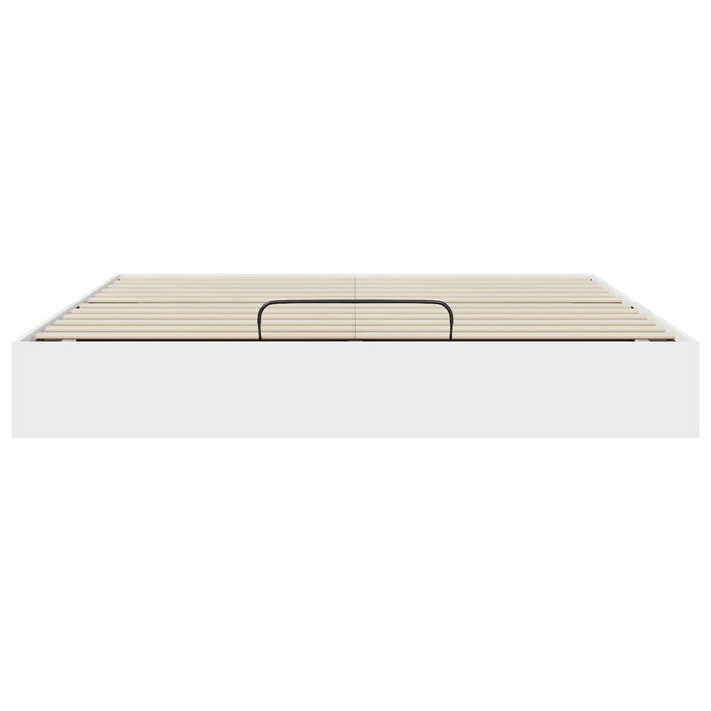 Ottoman Bed Frame White 203 x 180 x 25 cm Chipboard