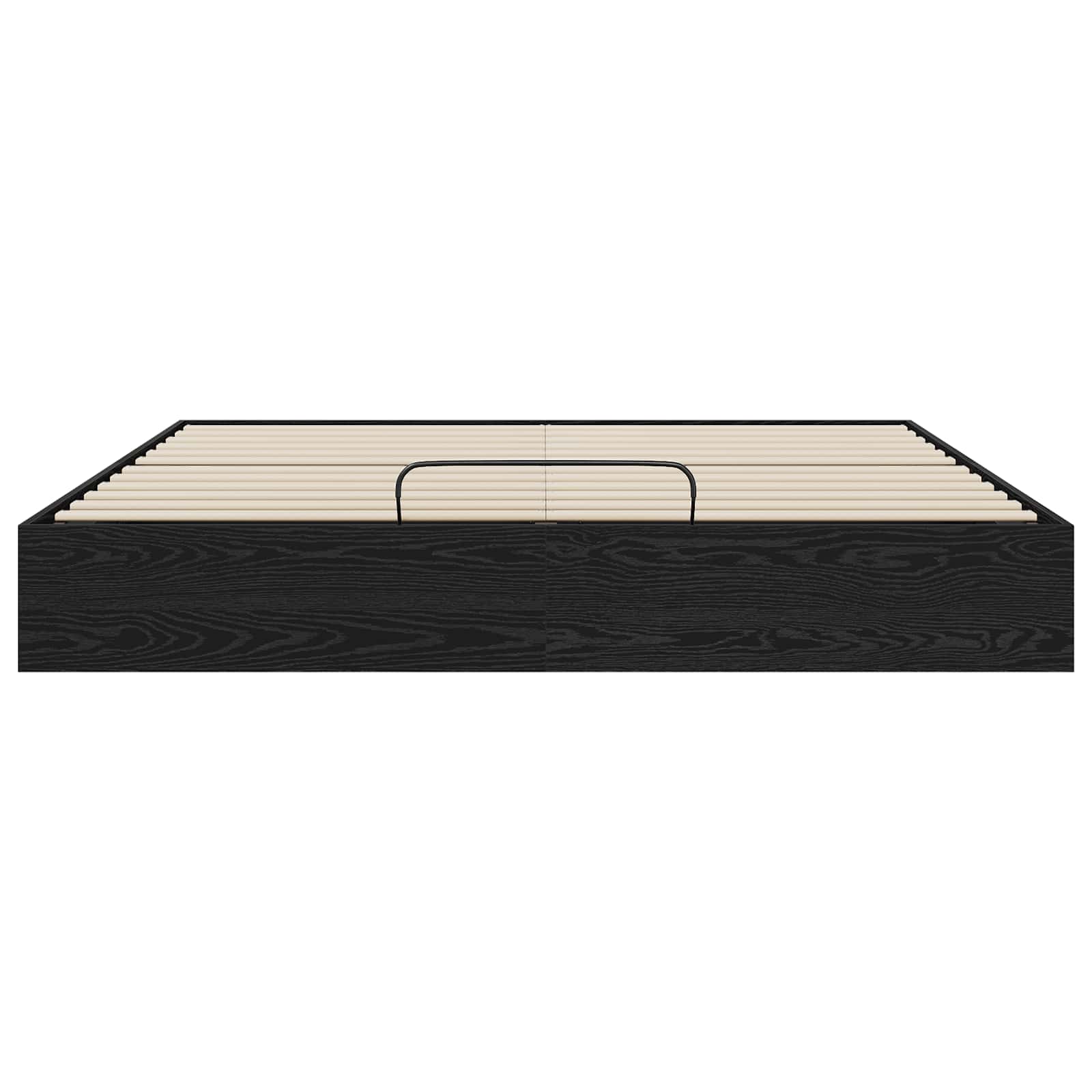 Ottoman Bed Frame Black Oak 203 x 180 x 25 cm Chipboard