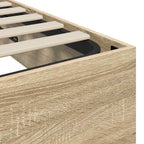 Ottoman Bed Frame Sonoma Oak 203 x 180 x 25 cm Chipboard