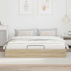 Ottoman Bed Frame Sonoma Oak 203 x 180 x 25 cm Chipboard