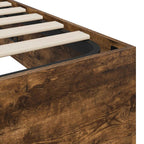 Ottoman Bed Frame Smoked Oak 203 x 180 x 25 cm Chipboard