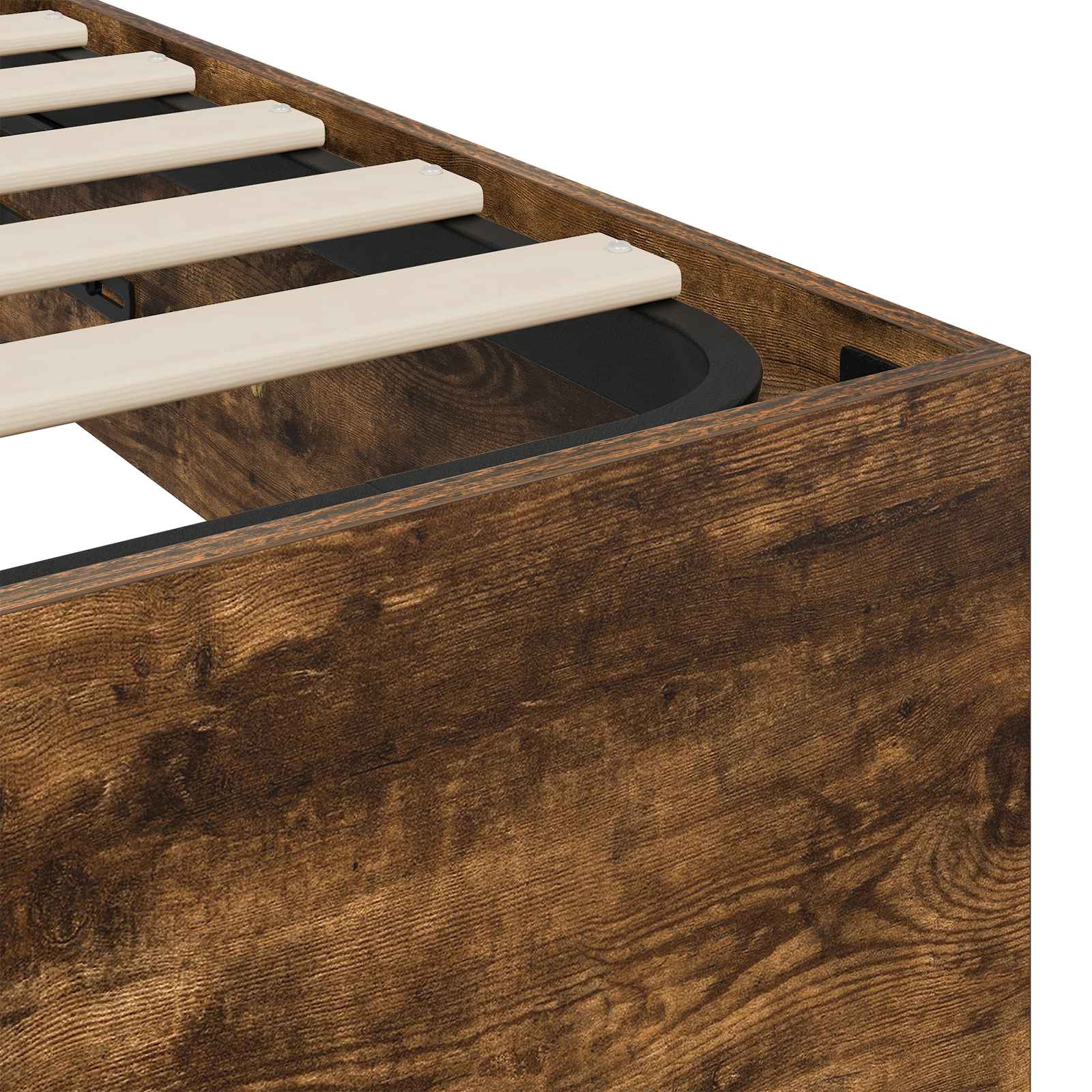 Ottoman Bed Frame Smoked Oak 203 x 180 x 25 cm Chipboard