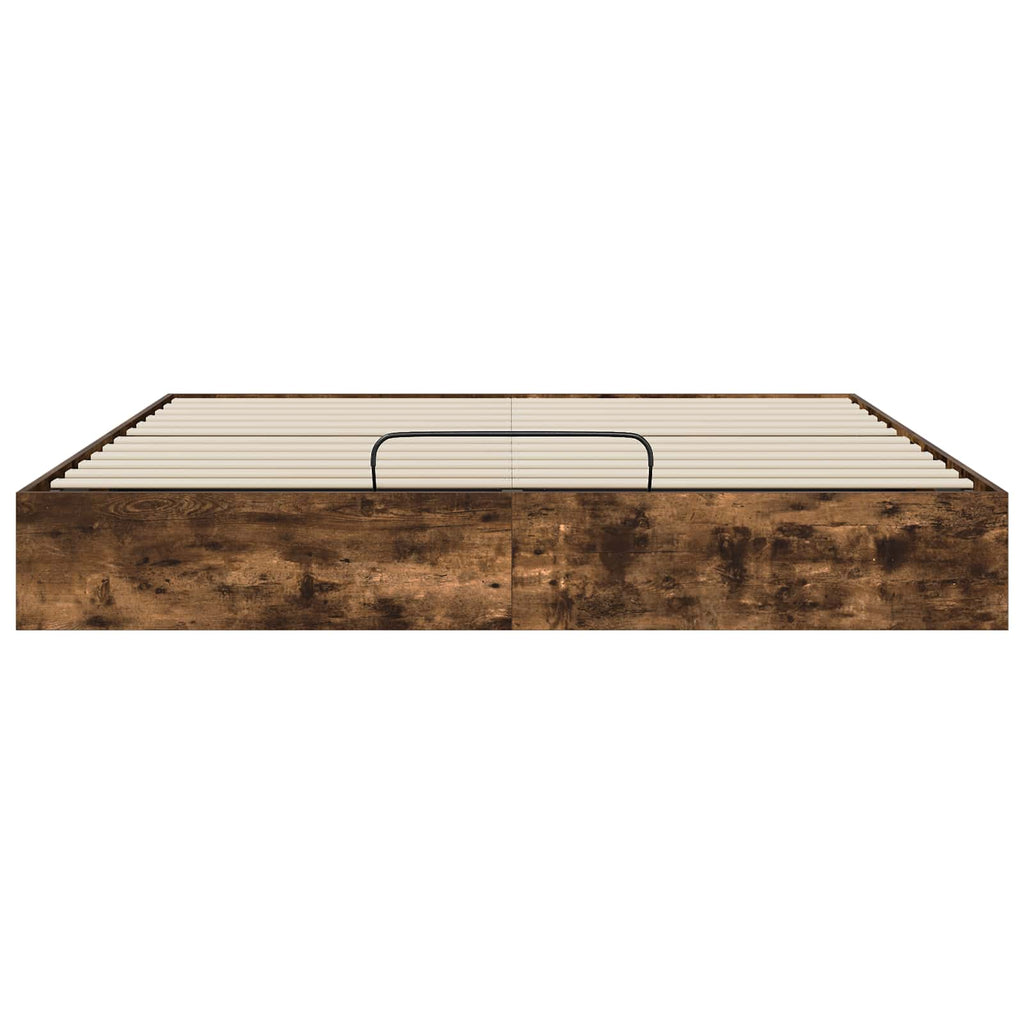 Ottoman Bed Frame Smoked Oak 203 x 180 x 25 cm Chipboard