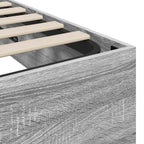 Ottoman Bed Frame Grey Sonoma 203 x 180 x 25 cm Chipboard