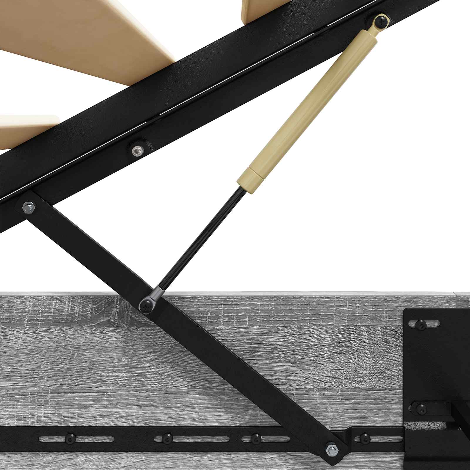 Ottoman Bed Frame Grey Sonoma 203 x 180 x 25 cm Chipboard