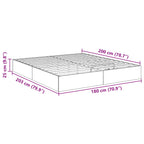 Ottoman Bed Frame Grey Sonoma 203 x 180 x 25 cm Chipboard