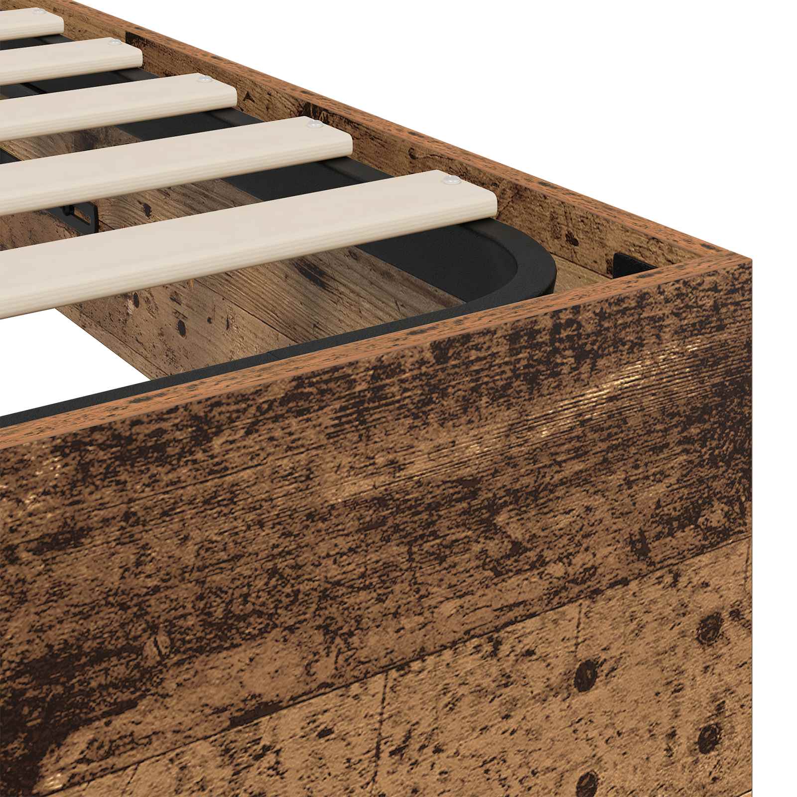 Ottoman Bed Frame Old Wood 203 x 180 x 25 cm Chipboard