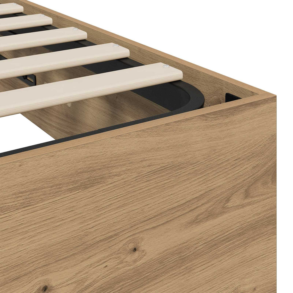 Ottoman Bed Frame Artisian Oak 203 x 180 x 25 cm Chipboard