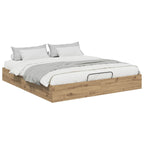 Ottoman Bed Frame Artisian Oak 203 x 180 x 25 cm Chipboard