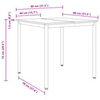 Dining Tables 80 x 80 x 75 cm METAL