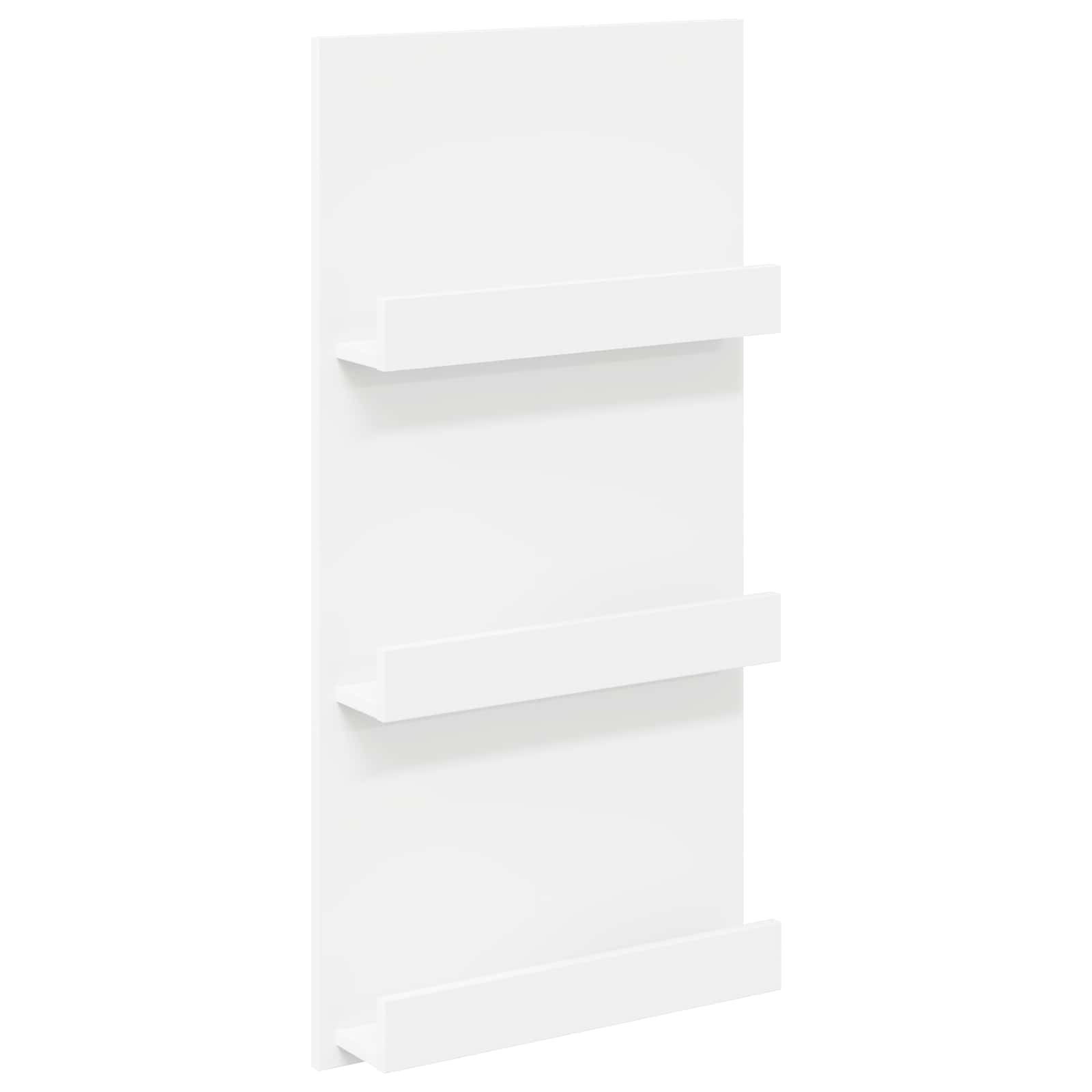 Magazine Rack with Shelf White 51 x 11 x 102 cm Engineered Wood