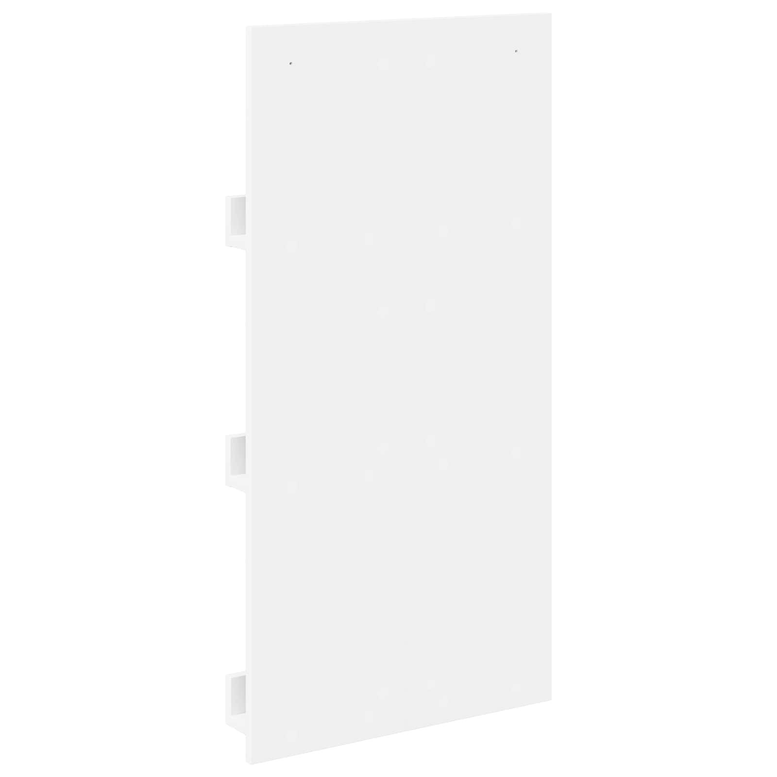 Magazine Rack with Shelf White 51 x 11 x 102 cm Engineered Wood