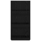 Magazine Rack Black Oak 51 x 11 x 102 cm Engineered Wood