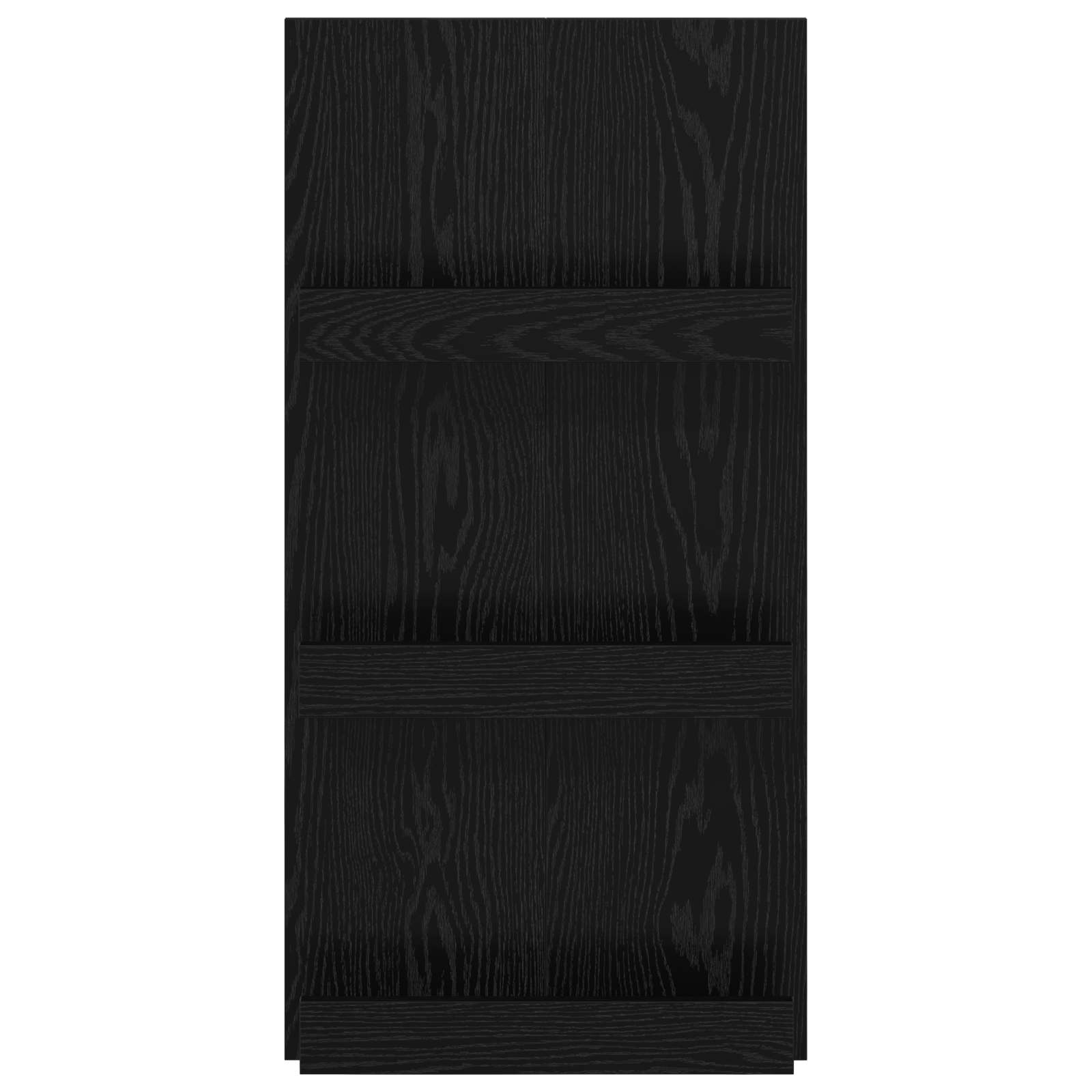 Magazine Rack Black Oak 51 x 11 x 102 cm Engineered Wood