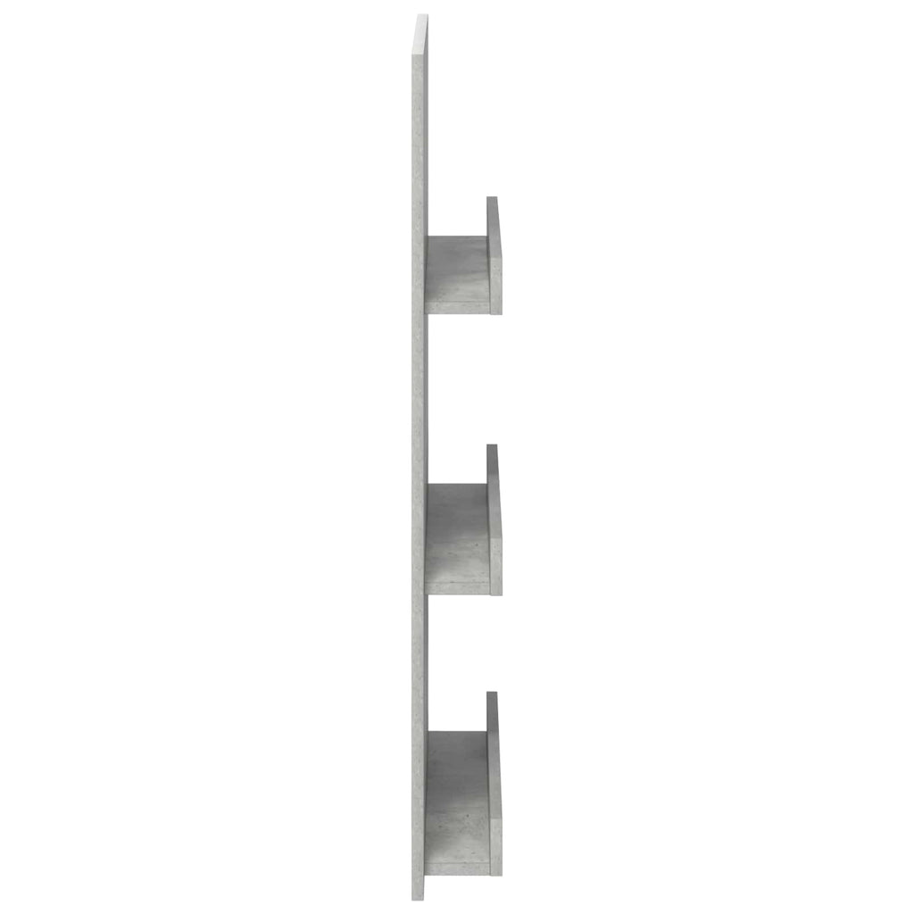 Magazine Rack Concrete Grey 51 x 11 x 102 cm Engineered Wood