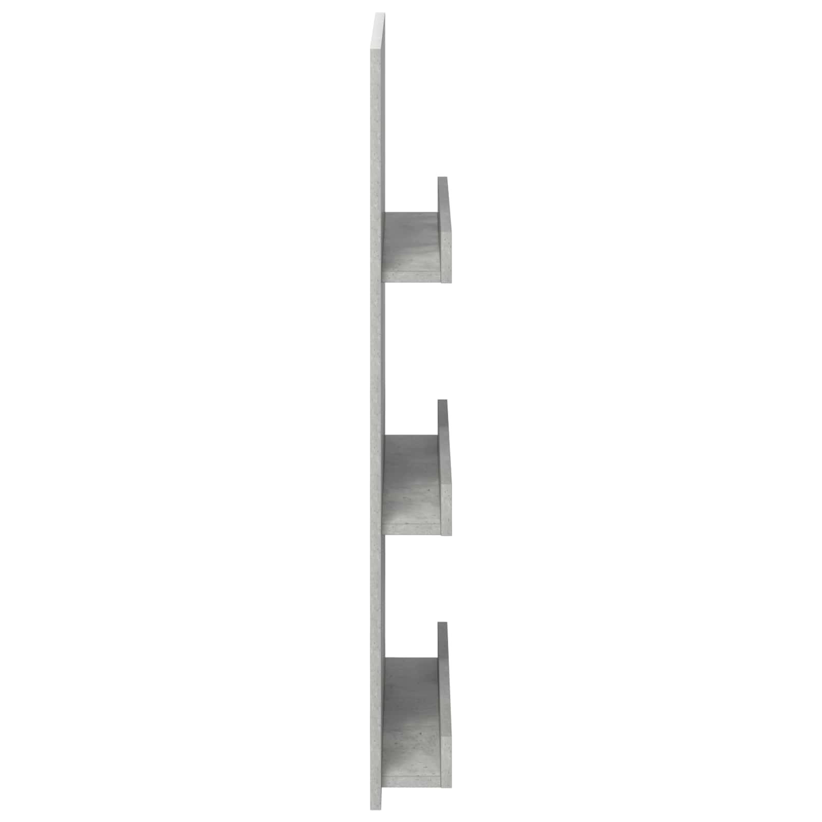 Magazine Rack Concrete Grey 51 x 11 x 102 cm Engineered Wood