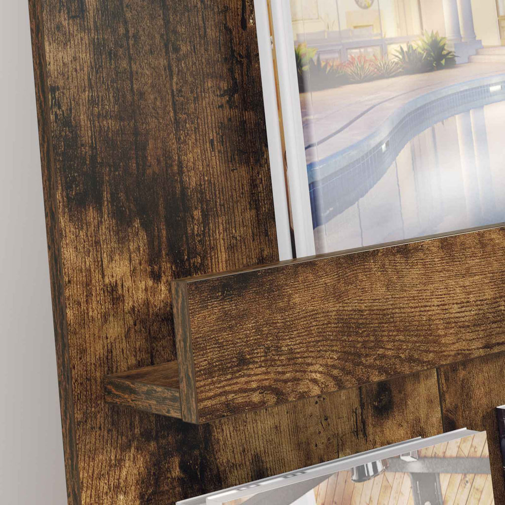 Magazine Rack Smoked Oak 51 x 11 x 102 cm Engineered Wood