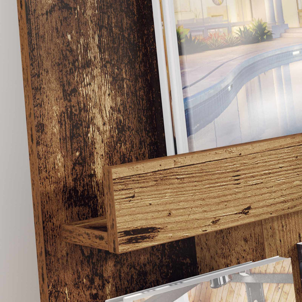 Magazine Rack Old Wood 51 x 11 x 102 cm Engineered Wood