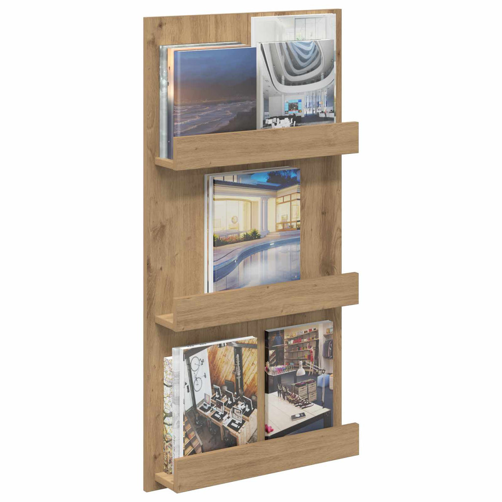 Magazine Rack Artisan Oak 51 x 11 x 102 cm Engineered Wood
