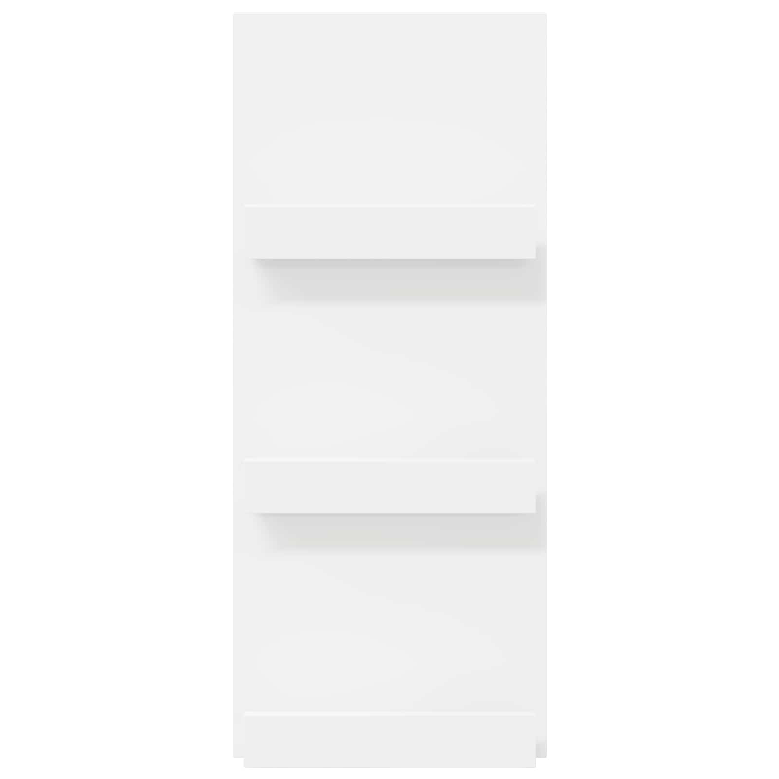 Magazine Rack with Shelf White 43 x 11 x 102 cm Engineered Wood