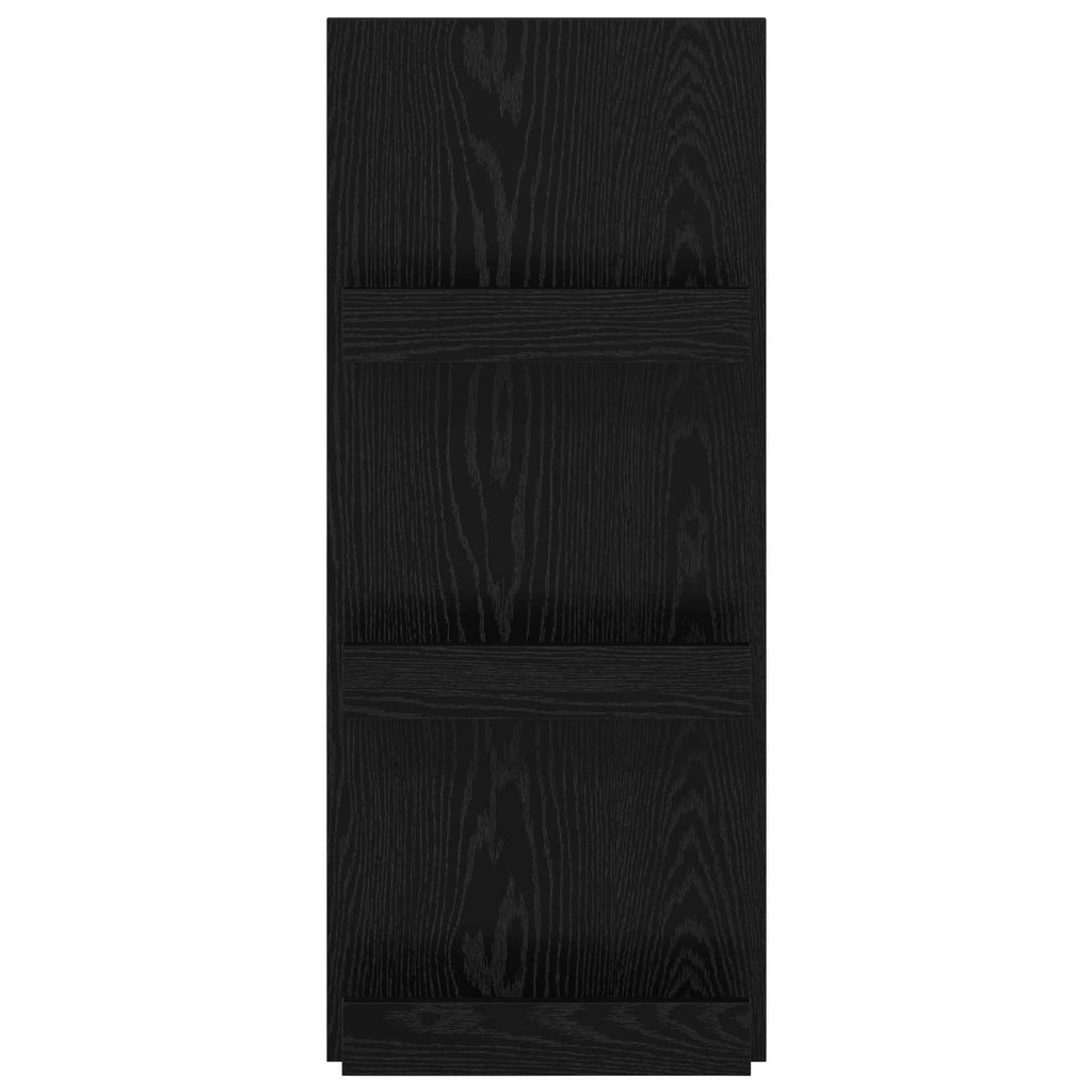 Magazine Rack Black Oak 43 x 11 x 102 cm Engineered Wood