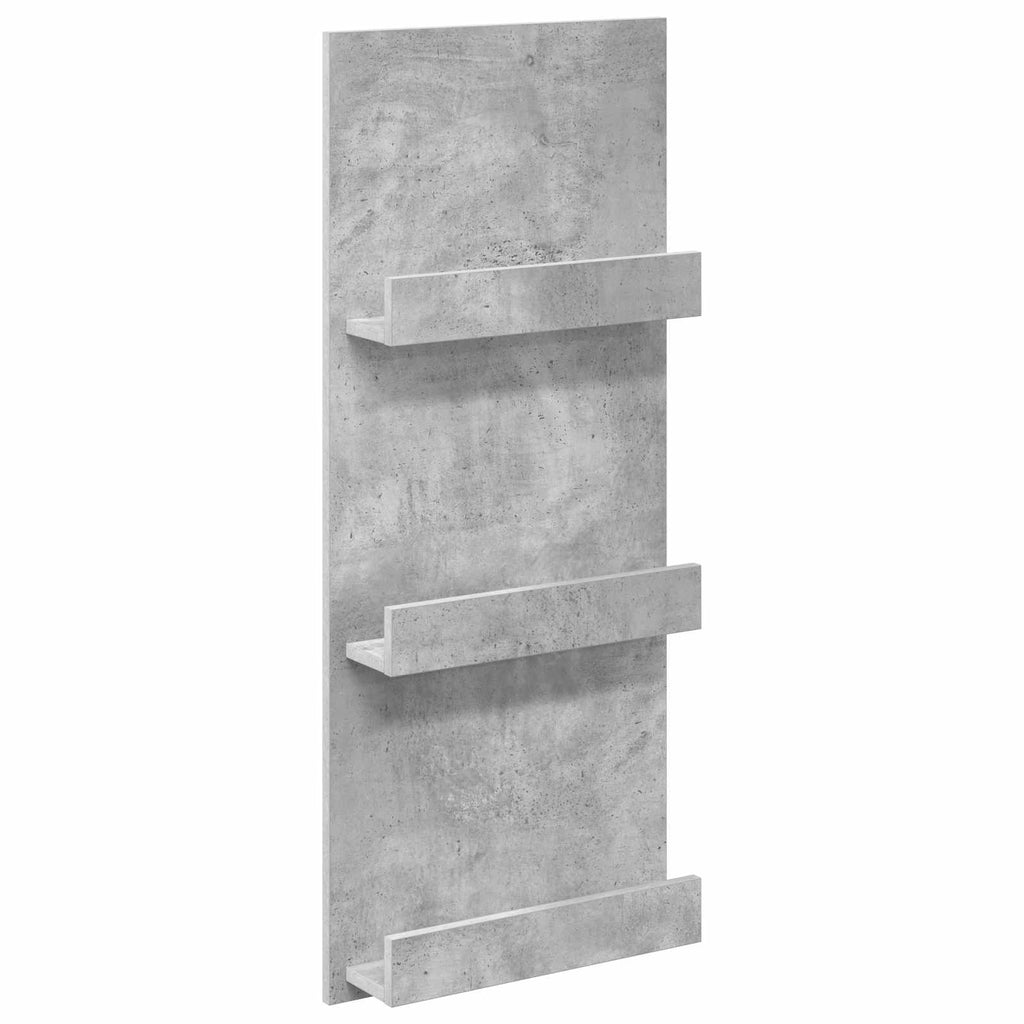 Magazine Rack Concrete Grey 43 x 11 x 102 cm Engineered Wood