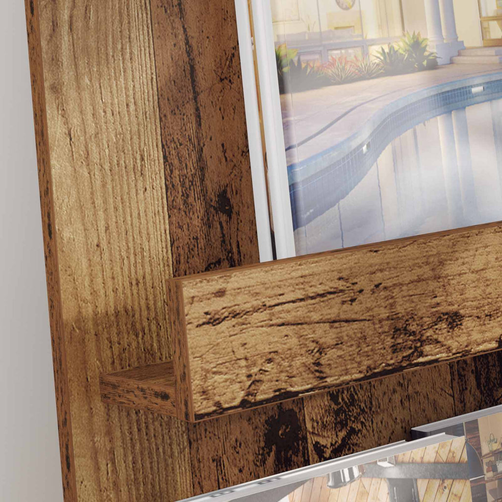 Magazine Rack Old Wood 43 x 11 x 102 cm Engineered Wood