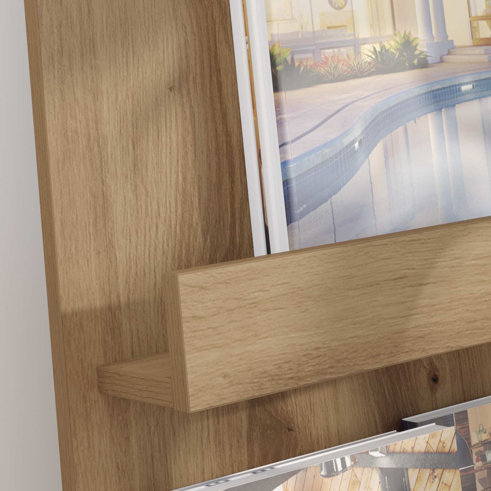 Magazine Rack Artisan Oak 43 x 11 x 102 cm Engineered Wood