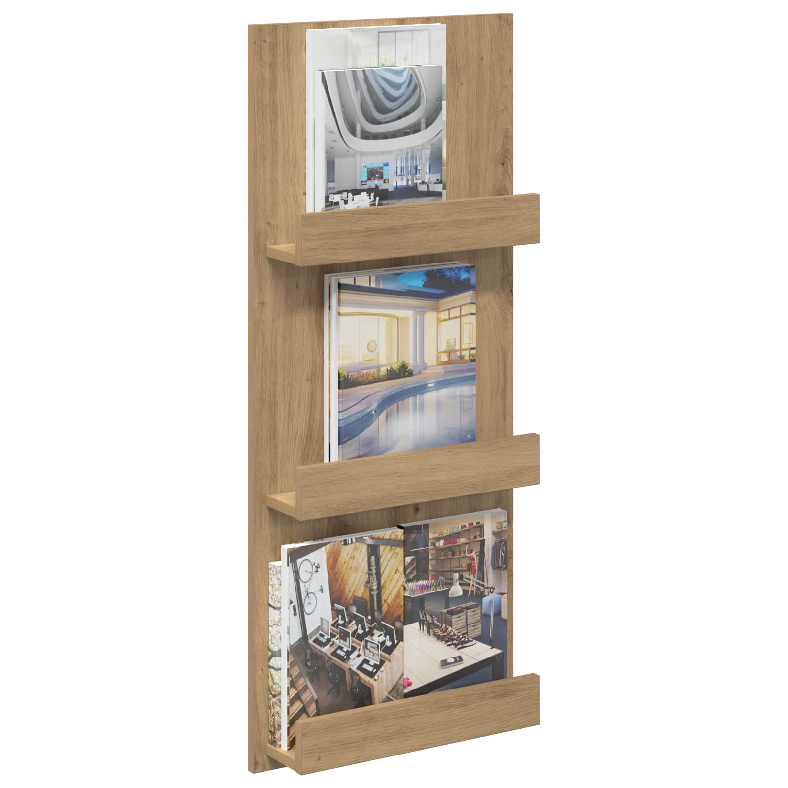 Magazine Rack Artisan Oak 43 x 11 x 102 cm Engineered Wood