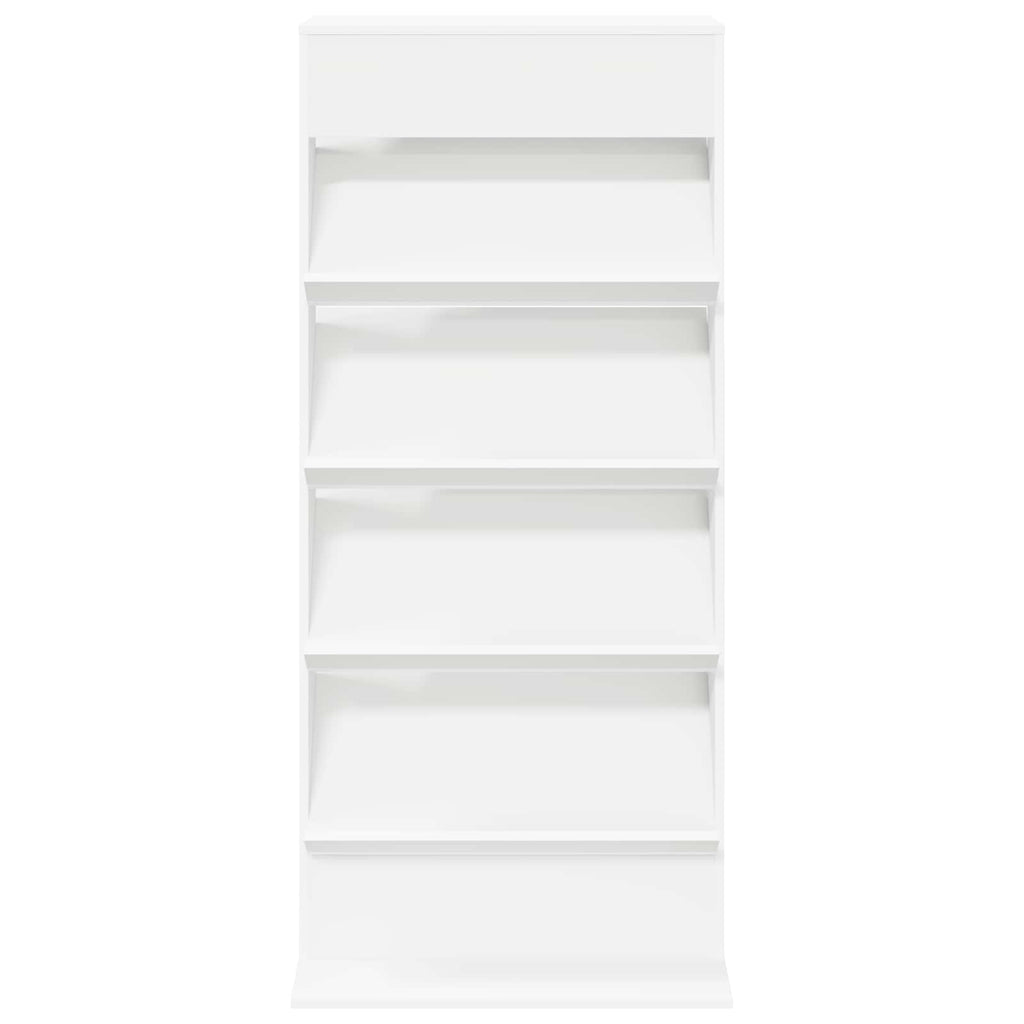 Magazine Rack with Shelf White 70 x 41 x 156 cm Engineered Wood