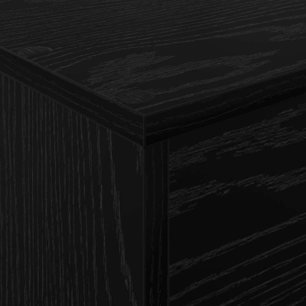 Magazine Rack Black Oak 70 x 41 x 156 cm Engineered Wood